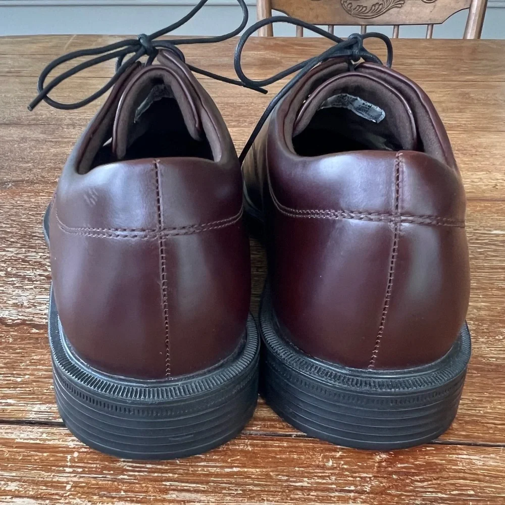 NEW Rockport Leather Ellingwood Oxford Waterproof Burgundy Men’s Sz 8.5M